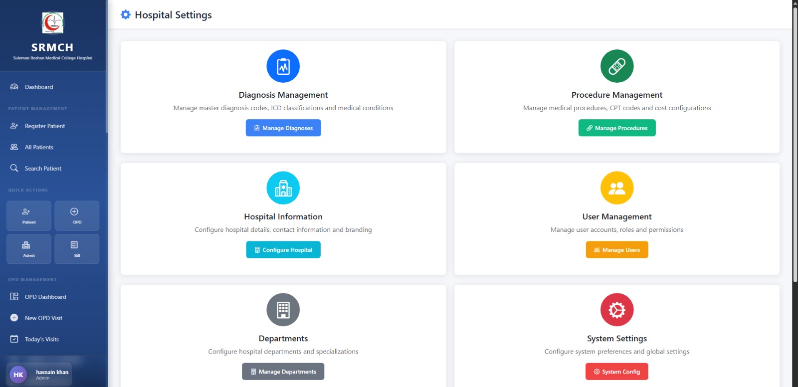 HMIS project access and roles screen